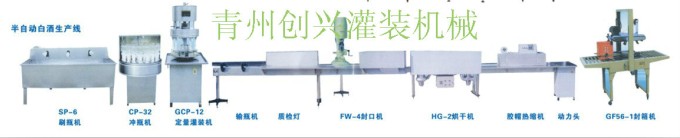 半自動(dòng)白酒、黃酒等液體灌裝生產(chǎn)線(xiàn)